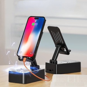 3 in1 Portable Foldable Mobile Phone Holder with Bluetooth Speaker