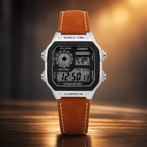 CASIO ILLUMINATOR LEATHER STRAP PREMIUM WATCH 13280,13281,13279,12816,12815