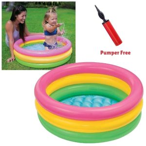 Baby Bath Tub, Baby Swimming Pool with Pumper (34 X10inch)