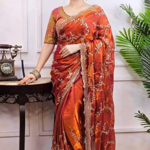 Indian Georgette Sharee with Blouse Piece