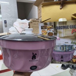 5.5L Runbaisen multi-purpose electric cooking pot with a double-layer stainless steel