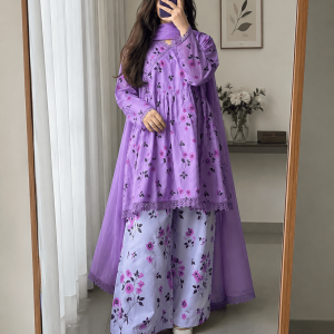 Premium Cotton Printed Three Piece