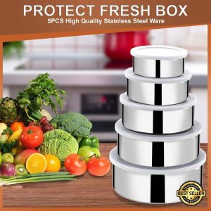 XY Protect Fresh Stainless Steel Food Storage Box | স্টেইনলেস স্টিল ফুড বক্স সেট