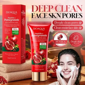 BIOAQUA Peptide & Pomegranate Rejuvenating Skin Facial Cleanser | পোমেগ্রানেট ফেসিয়াল ক্লিনজার