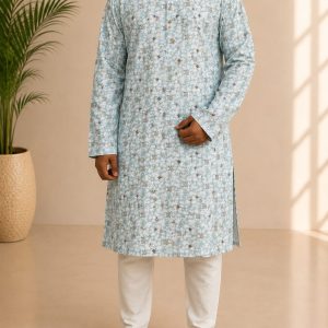 Premium Cotton Print Panjabi