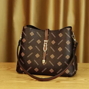 Luxury Large Capacity Bucket Shoulder Bag for Women D1094