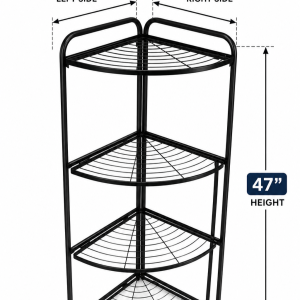 4 Layer Foldable Corner Shelves