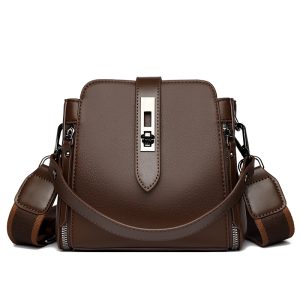High-quality Messenger Bags For Women Luxury Crossbody Shoulder Bags Female(Coffee) 7187