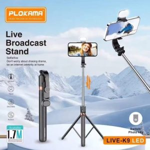 LIVE-K9 LED Selfie Stick, also known as a Live Broadcast Stand.