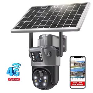V380 Pro Solar PTZ Dual-Lens Outdoor Security Camera