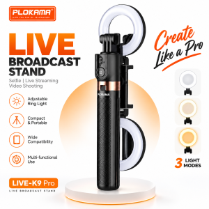 Plokama LIVE-K9 Pro 1700mm Ultra Long Selfie Stick with Tripod Stand