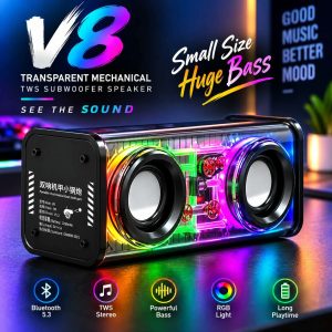 V8 Transparent Mechanical TWS Wireless