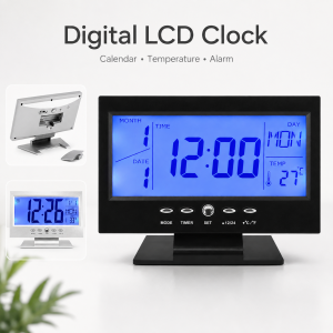 Digital LCD Table Clock