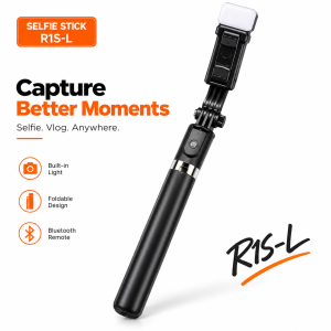 R1S-L 3-In-1 Bluetooth Selfie Stick