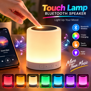 Touch Lamp Portable Bluetooth Speaker with Smart Colour Changing Touch Mode Night Lamp