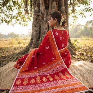 Khadi Suti Sharee with Less Work and Blouse Piece