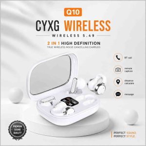 Q10 HiFi Stereo Couple Earbuds এক বক্সে ৪টি Earbuds🔥
