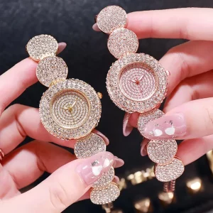 Luxury Crystal Ladies Watch | ঝকঝকে ক্রিস্টাল লেডিস হাতঘড়ি