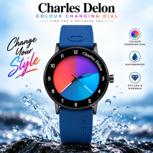 ✨ Charles Delon Waterproof Color-Changing Watch ✨⌚ 💙 স্টাইল, আধুনিকতা ও আকর্ষণীয় লুক—সব একসাথে