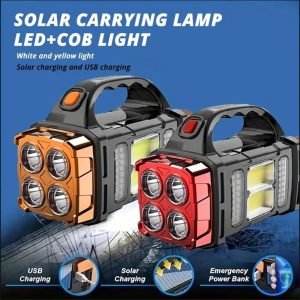 25W High Power COB Solar Searchlight USB Rechargeable Emergency Light