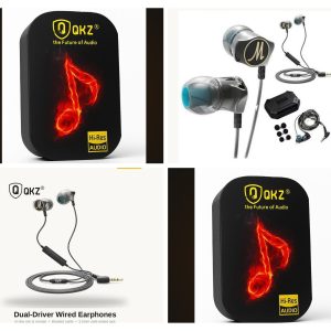 QKZ DM7 Metal In-Ear Wired Earphone with Mic – Hi-Fi Bass, Noise Isolation & 3.5mm Jack