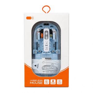 Transparent Wireless Mouse – Tri-Mode 2.4G & Bluetooth 5.3 Ergonomic Optical Mouse with Type-C Rechargeable Battery, Adjustable 1600 DPI, RGB Breathing Light & Desktop Return Button 13292