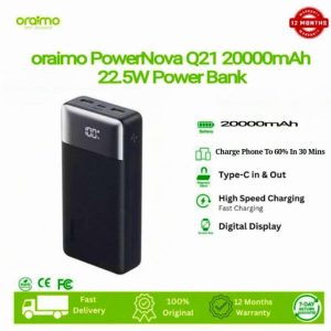 Oraimo PowerNova Q21 20000mAh 22.5W Fast Charging Power Bank