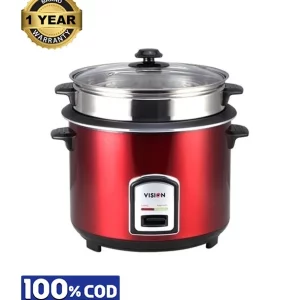 Vision 3.0 Liter Rice Cooker REL-50-05 SS Red (Double Pot)