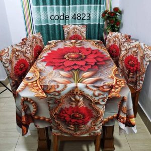 3d print korian velvet 7 pis set table cloth,,