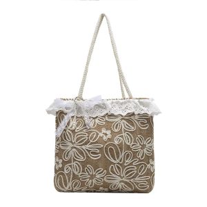French Retro Lace Tote Bag