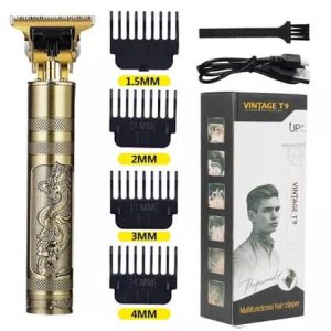 Vintage T9 Hair Cutting Machine Type C Charging System চুল কাটা মেশিন