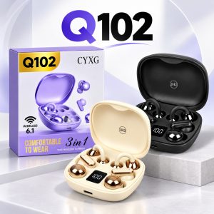 CYXG Q102 3-in-1 Wireless Earbuds Bluetooth 6.1 with LED Digital Display