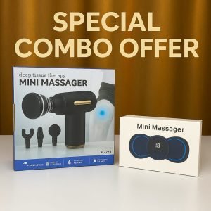 Mini Rechargeable Deep Tissue Therapy Massager SL-720 & Smart Mini Neck Massager Portable Electronic Stick Double Special Combo