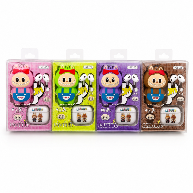 Labubu Doll Wireless Earbuds Set – Cute Pop Mart The Monsters Character ...