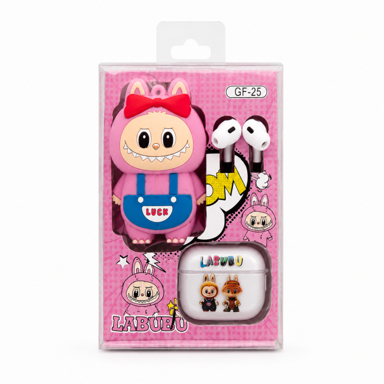 Labubu Doll Wireless Earbuds Set – Cute Pop Mart The Monsters Character ...