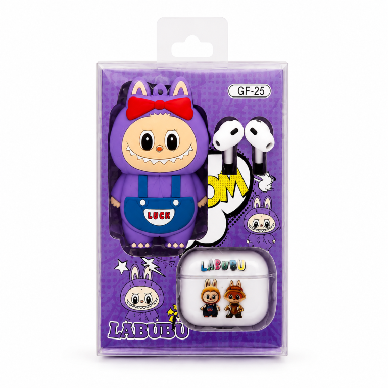 Labubu Doll Wireless Earbuds Set – Cute Pop Mart The Monsters Character ...