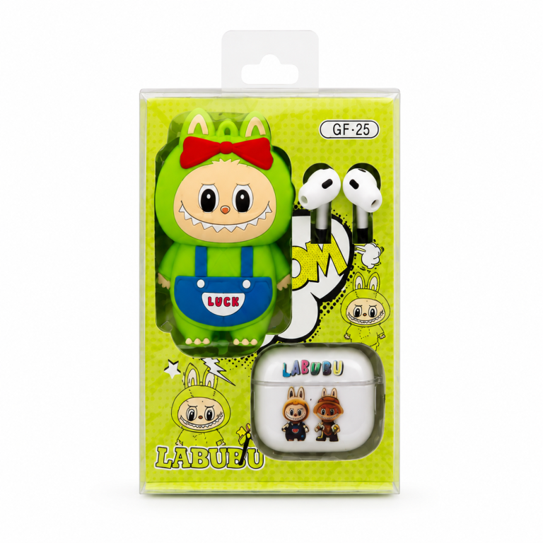 Labubu Doll Wireless Earbuds Set – Cute Pop Mart The Monsters Character ...
