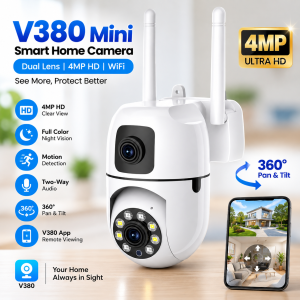 New V380 Mini Indoor PTZ Dual Lens Camera (Model: SQ21-L)