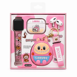 Pop Mart Labubu 2-in-1 Gadget Set – Cute Wireless TWS Earbuds & Smartwatch Strap Combo with Collectible Character Case