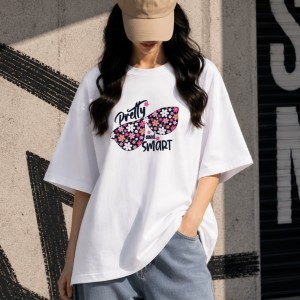 Premium Drop Shoulder T-Shirt for Women |Trendy Print Oversized Tee |