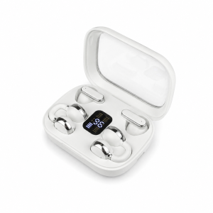 Q10 HiFi Stereo Sports Wireless Earbuds (2 Pairs) – 4-in-1 Combo Set with In-Ear & Open-Ear Clip Design, Bluetooth 5.4, LED Digital Display & IPX4 Waterproof