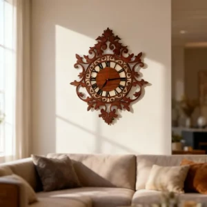 wooden wall clock